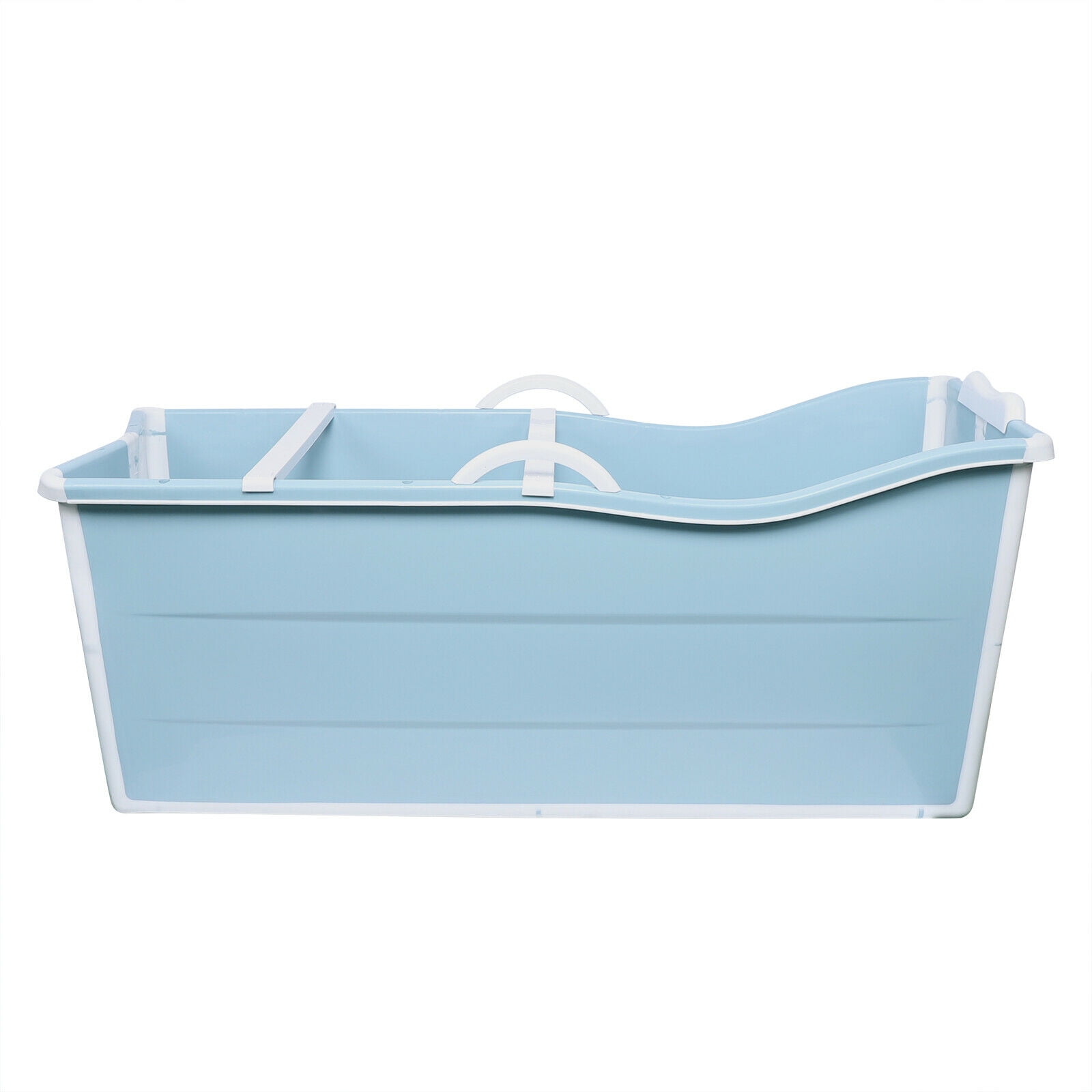 S SMAUTOP Adult Portable Massage Bathtub with Thermostatic Cover Blue 54.3 inches Foldable Childrens Bathtub Household Bathtub Shower Room Soaking Bathtub