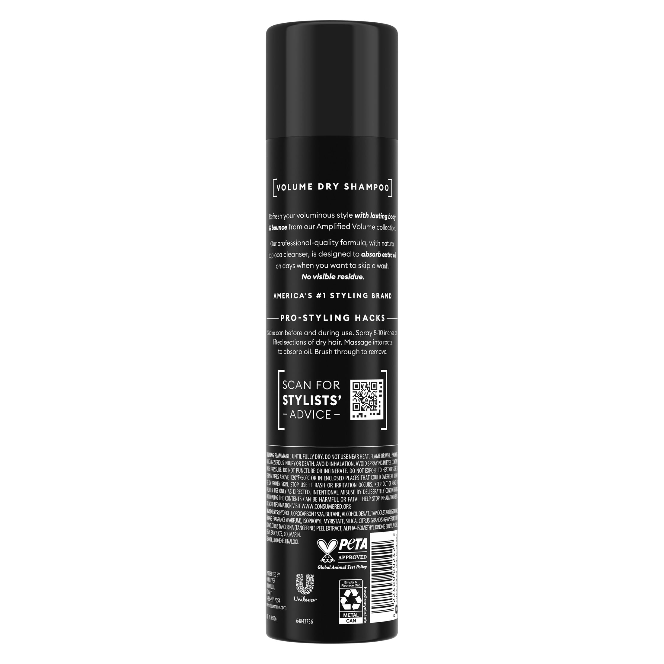 (2 pack) Tresemme Volumizing Dry Shampoo for Women Refreshes & Revives Hair, 7.3 oz