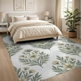 thumbnail image 3 of ODIKA 8'x10' Washable Area Rug Vintage Botanical Distressed Impressionist Circular Watercolor Refined for Dining Room, Large Office, Lounge, Non-Slip Chair-Friendly Mat, 3 of 7