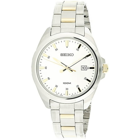 Seiko Men S Sur211 Silver Metal Quartz Fashion Watch