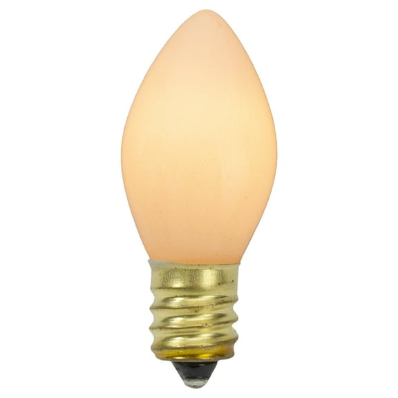 Pack of 4 White Opaque C7 Christmas Replacement Bulbs