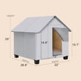 thumbnail image 5 of Outdoor Dog House, Elevated Foldable Dog Cave Bed with Removable Plush Mat for Medium Dogs Up to 23.6 Inches Long, 5 of 6
