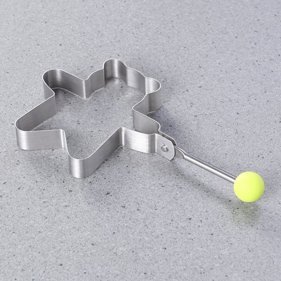 Hytrove Fried Egg Mould Little Bear Shape Silver Kitchen Tool for Breakfast 1Pack