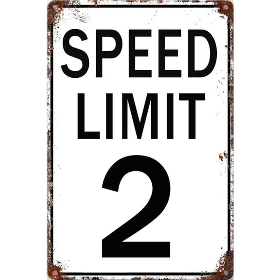 Speed Limit 2/70/69 Sign Funny Metal Tin Signs Vintage Speed Limit Signs 8x12 Inch