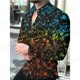 thumbnail image 1 of Camisas hawaianas de manga larga con estampado 3D de líneas doradas, camisa de moda para hombre, camisa de playa con cuello vuelto, blusa social, camisa 5XL, 1 of 6