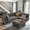 Gray (Plush Corduroy), variant on Toject 130" Modular Sectional Sofa Couch, Convertible U Shaped Minimalist Couches with Ottomans, Cloud Plush Corduroy 5 Seater Deep Couch Set for Living Room, Bedroom(Gray)