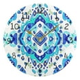 thumbnail image 5 of Abstract Turquoise Rhombus Round Wall Clock Silent Analog Battery Operated Black Pointer Home Decor 9.84" Diameter, 5 of 11