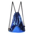 thumbnail image 2 of Mochila deportiva de gimnasio Yinane con cordón de lentejuelas Plata zafiro, 2 of 8