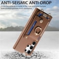 thumbnail image 6 of For Samsung Galaxy S26 Ultra 5G 6.9" Phone Case Wallet With Card Holder,PU Leather Case,Ring Holder Kickstand Magnetic Protective Women Men Cover With Shoulder Strap,Brown,For Galaxy S26 Ultra 5G, 6 of 10