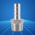 thumbnail image 3 of Conector De Cola De Manguera De Púas Para Instalación De Tuberías De Rosca Macho SS304, Acero Inoxidable Inoxidable, Junta De Montaje Rápido Para Aire, Combustible, Plomería, 3 of 7
