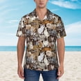 thumbnail image 4 of Lsque Cut Cats pattern Hawaiian Shirt for Men, Unisex Summer Beach Casual Short Sleeve Button Down Shirts-Small, 4 of 9