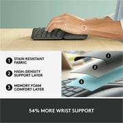 Logitech K860 Palm Rest Logi Bolt USB receiver Ergonomic Keyboards with Accessories Included Unifying USB Receiver, 2 x AAA Batteries & Quick Start Guide, Graphite, 1 Pack