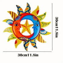 Metal Art Outdoor Wall Decor Sun Moon Star Metal Wall Art Creative Metal Wall Hanging Metal Garden Decoration for Garden Party