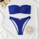 thumbnail image 4 of Trajes de Baño para Mujeres Sexy Tubo de Color Sólido Correa Superior Bikini, Traje de Baño Dividido para la Playa Y la Piscina, 4 of 9