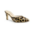 thumbnail image 1 of BLISSFUL STEP Mules à Talons Aiguilles à Bout Pointu pour Femmes, Léopard (Taille 5,5), 1 of 6