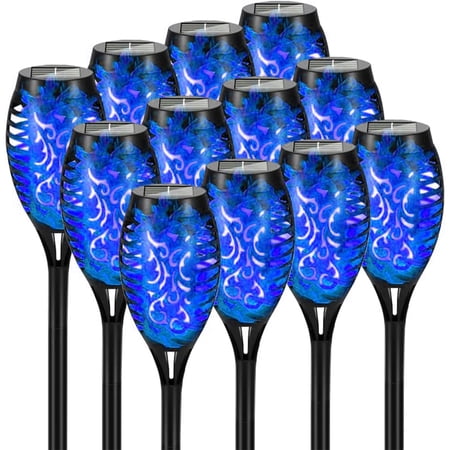Solar Outdoor Lights - 12LED Flickering Flame Solar Torch Lights, Waterproof Solar Garden Lights Powered Pathway Lights Landscape Decoration for Garden Patio Yard