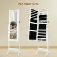 thumbnail image 3 of Costway LED Mirror Jewelry Cabinet with 20 LED Lights Full-Length Mirror Adjustable Angles White, 3 of 10