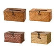 thumbnail image 7 of Rattan Tissue Box Cover Rectangular Napkin Case Woven Napkin Paper Container Home Car Napkins Holder Ofiice Home Organizer, 7 of 7