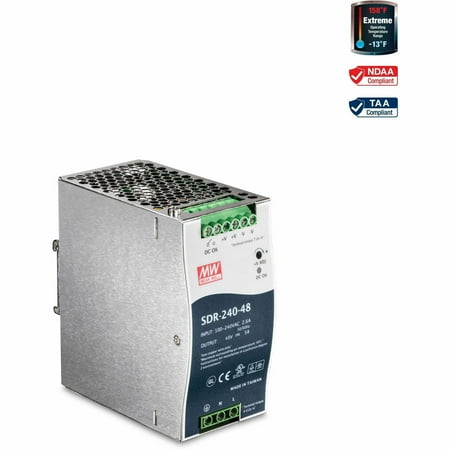 UPC: 0710931160390 | TRENDnet TI-S24048 DIN Rail 48V 240W Power Supply for TI-PG80
