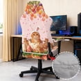 thumbnail image 6 of FUIALDOLG Tulip Cute Cat Colorful Eggs Gaming Chair Covers Set of 4,Elastic Breathable Office Chair Cover with Armrest Covers Protector Washable Non-slip Desk Chairs Slipcover for Home,Office, 6 of 9