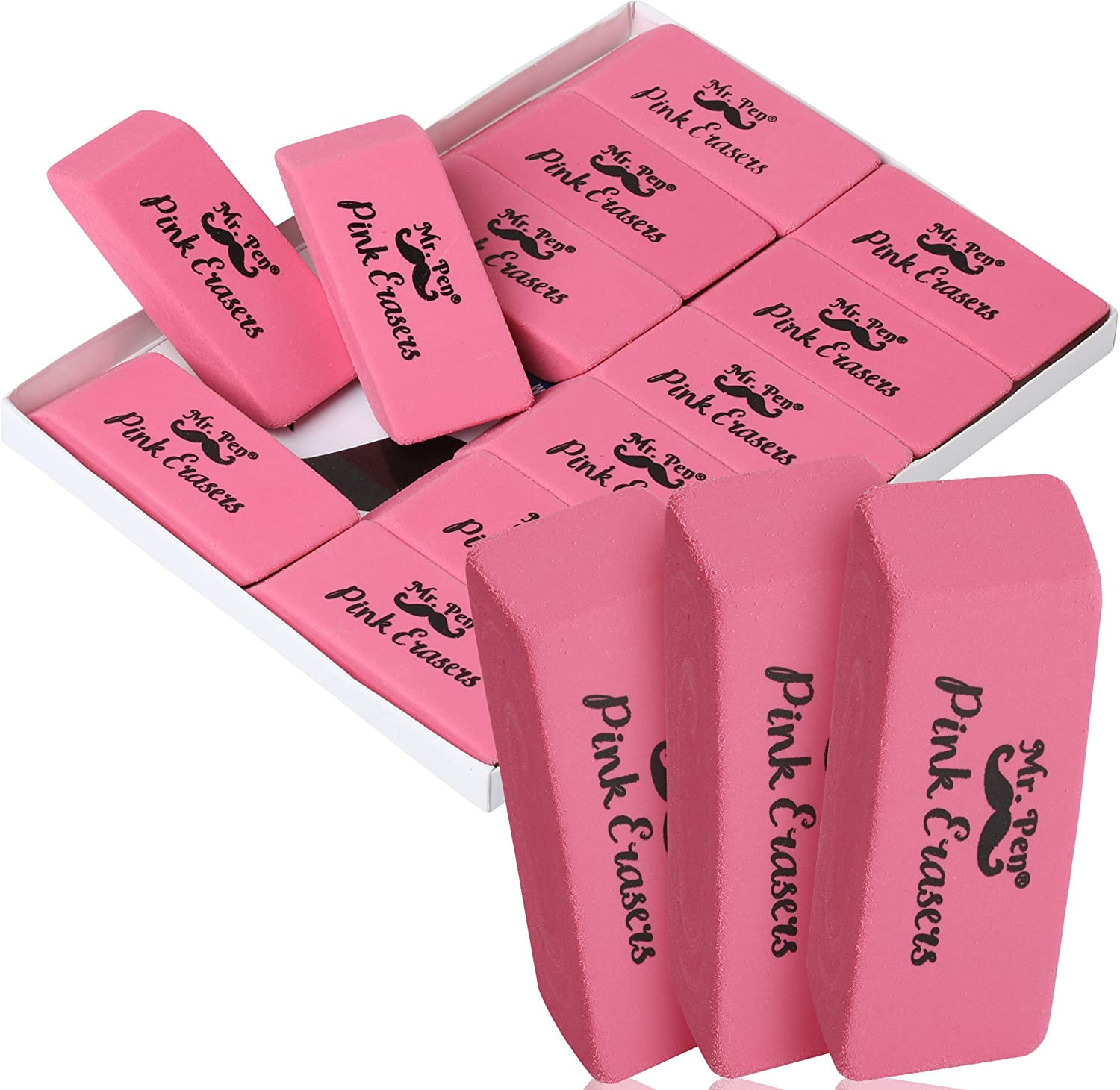 12pc HB Eraser Tipped Pencil Rubber Writing Drawing Office School Student Supply 