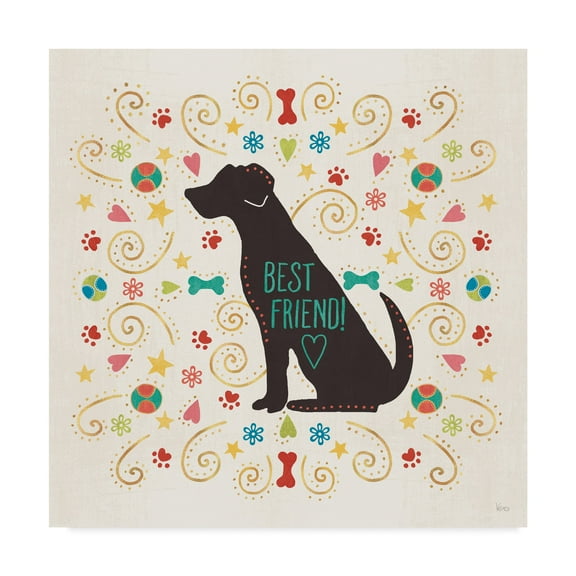 Trademark Fine Art 'Otomi Dogs III' Canvas Art by Veronique Charron