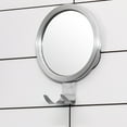 thumbnail image 2 of Suction Cup Anti-fog Vanity Mirror with Hooks No-Punch Bathroom Shower Shaving Makeup Mirror, 2 of 7