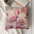 thumbnail image 3 of Pig Throw Pillow Cover Cute Pig Ballerina Watercolor Seamless Pattern Decorative Square Pillow Case for Home Bedroom Living Room Cushion Cover, 3 of 5