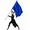 Blue, variant on KHAMPA Color Guard Flags with Pole- Blue Lightweight Spinning Flags for Performances - Durable Construction - Ideal for Marching Bands, Drum Corps, and Dance Teams