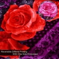 thumbnail image 5 of NC Thick Fleece Blanket - 2 Ply Reversible 520GSM Soft Plush Blanket Queen 75"x87",Purple, 5 of 6