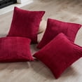 thumbnail image 3 of Home Soft Things Pleated Velvet 4 Piece Throw Pillow Cover Set - Garnet - 20" x 20", 3 of 6