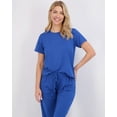thumbnail image 3 of 2 Pack: Women’s Cozy Short-Sleeve PJ Top with Capri Pants - Pajama Lounge & Sleepwear Set (Available In Plus), 3 of 6