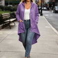 thumbnail image 6 of Luvrsol Zip Up Hoodies Women Drawstring Hood Zip Long Jacket Casual Top with Side Deep Pockets S-2XL, 6 of 7