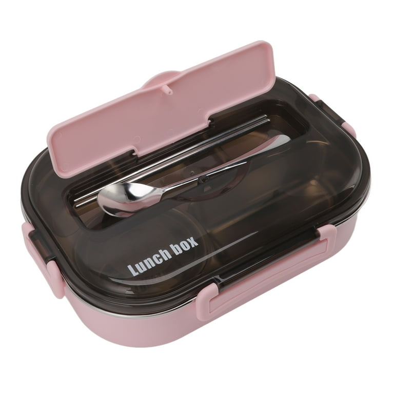 LunchBots Trio Stainless Steel 3 Compartment Bento Box Pink