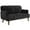 Black, variant on HOMCOM 2 Seater Sofa Couch with 8.3" Thick Padding and Wood Legs, Black