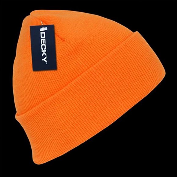 Decky 813-ORN Bonnets Acryliques Néon Longs, Orange