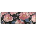thumbnail image 6 of Dreamtimes Pink Flowers Hallway Runner Rug 2'x6' Kitchen Rug with Rubber Backing Black Sping Summer Non Slip Entryway Rug Runner Washable Soft Area Rug for Hallway Bedroom Kitchen Decor, 6 of 6