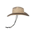 thumbnail image 3 of Outback Women's Cowboy Hat Tea Stained Shapeable Raffia Straw, Black, 3 of 4