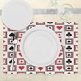 thumbnail image 3 of Ambesonne Casino Place Mats Set of 4, Playing Cards, Standard Size, Scarlet Black, 3 of 6
