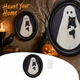 thumbnail image 4 of Spooky Ghost Halloween Oval Wall Art Framed Dark Academia Decor, 4 of 4