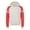Oat Hth/ F Rd Ht, variant on 97CR Unisex NuBlend Varsity Color-Block Hooded Sweatshirt