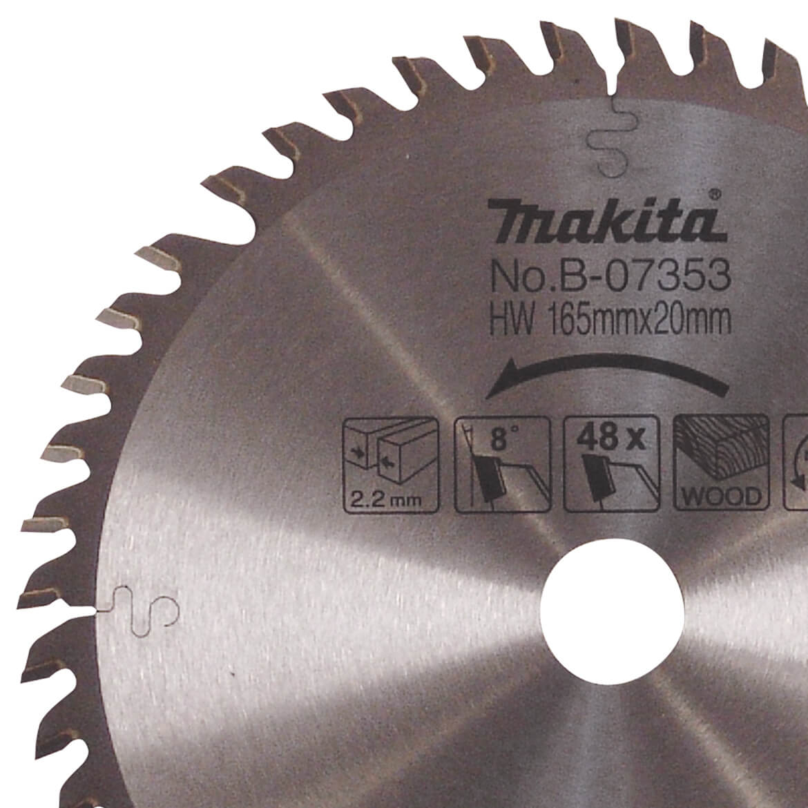 Makita B-07353 6-1/2-Inch 48-Tooth Carbide-Tipped Circular Saw Blade 