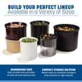 thumbnail image 3 of UYGDUY-Classic Round Storage Container Crock with Lid for Kitchen, Restaurants, Home, Plastic, 2.7 Quarts, Black, 3 of 4