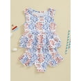 thumbnail image 3 of Nygoyerh 4th of July Little Girls Split Swimsuits Star Print Sleeveless Ruffled Tank Tops with Swim Shorts 2Pcs Toddler Kids Cute Summer Bathing Suits 18M 24M 3T 4T 5T 6T, 3 of 8