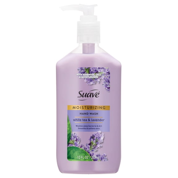 Suave Moisturizing White Tea & Lavender Hand Soap, Gentle Cleanser for Hands, 12 FL OZ