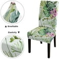 thumbnail image 3 of Watercolor Dining Room Chair Slip Covers 4 Pack Watercolor Ornament with Tropical Flowers and Green Leaves for Wedding Invitatio Stretch Spandex Kitchen Chair Slipcovers Removable Washable, 3 of 4