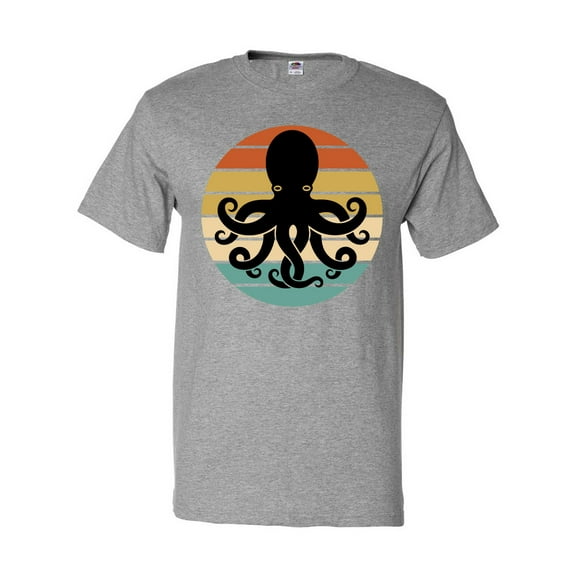 Inktastic Octopus Retro Vintage Sunset T-Shirt