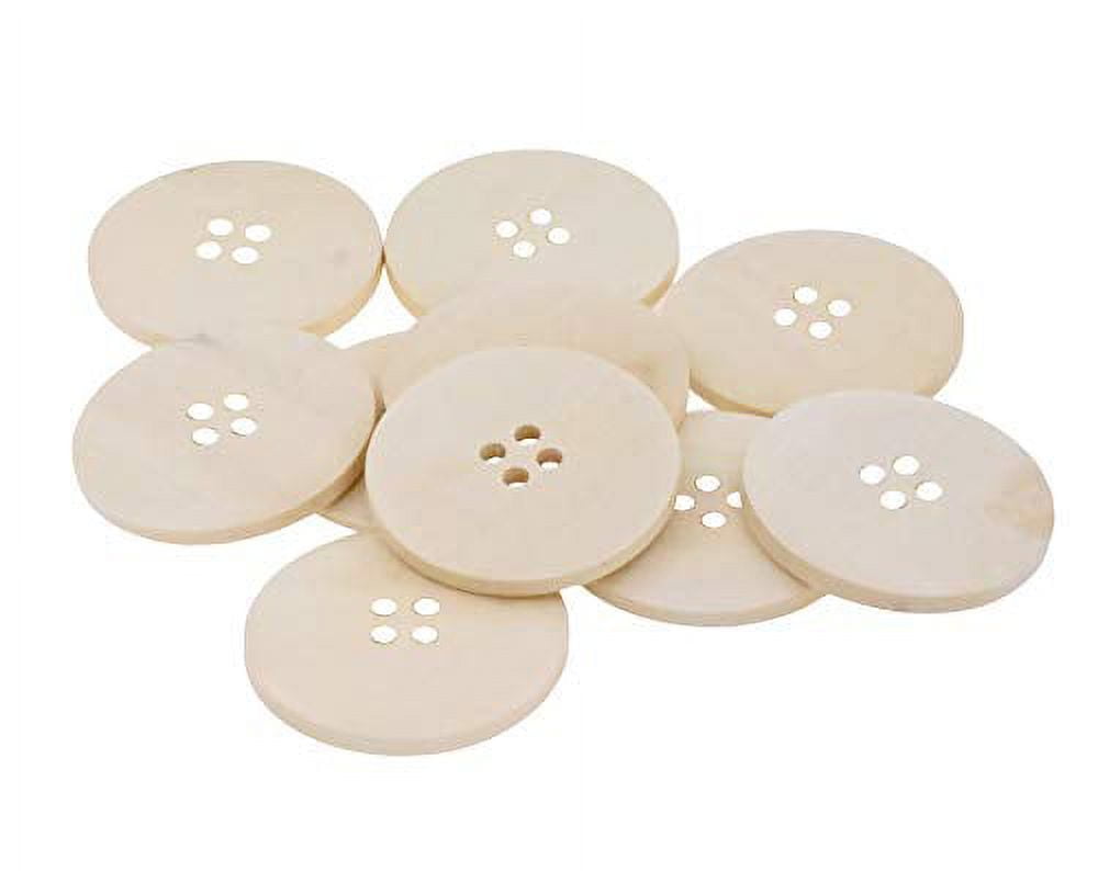50Pcs Handmade With Love Wood Buttons Natural Color Yarn Pattern Round  Sewing Button For Clothes Scrapbooking Gifts