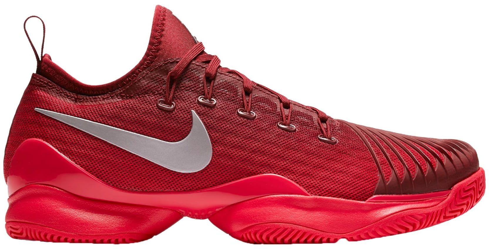 Nike Women's Air Zoom Ultra React Tennis Shoes (Red/Silver, 8.5
