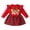 Red, variant on Ulanda My First Christmas Baby Girl Outfits Newborn Infant Ribbed Romper Ruffle Plaid Skirt Overalls Dress Clothes Set (Red, 0-3 Months)